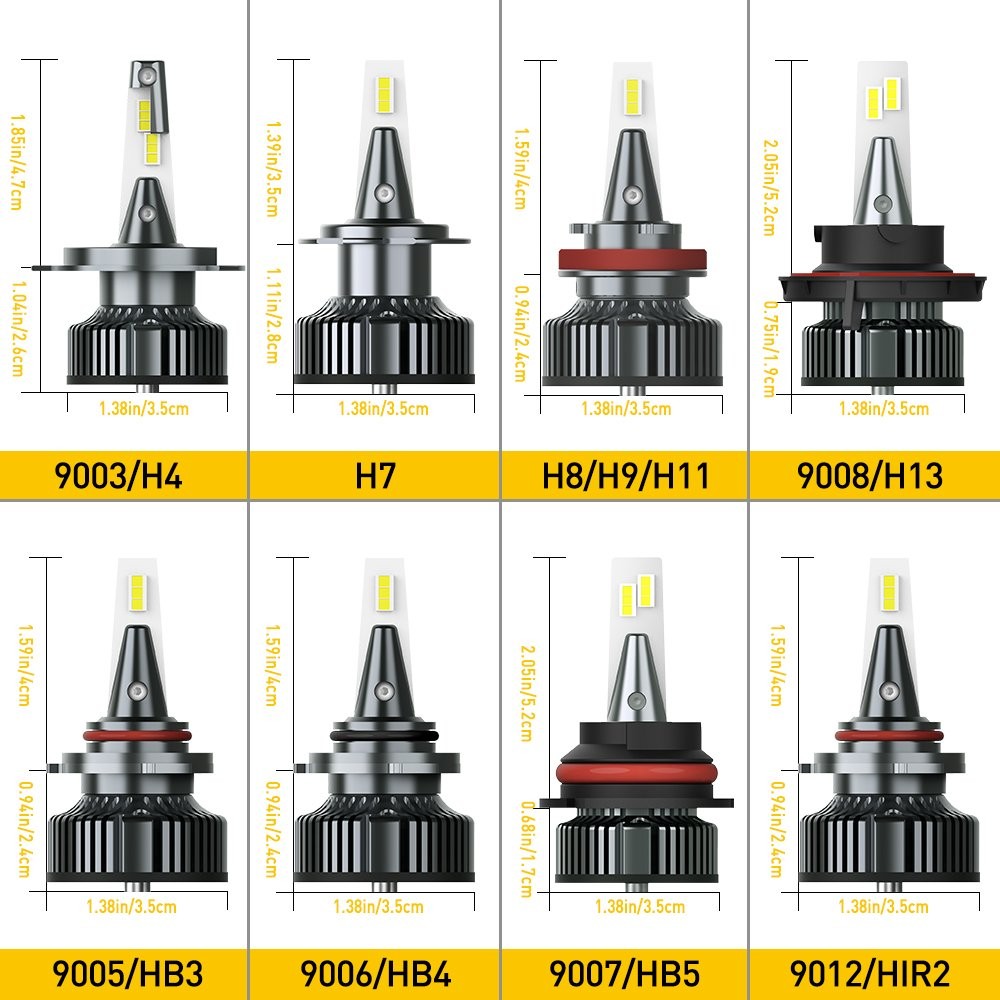 9005LED Headlight Low Beam Bulb Super Bright 6500K White Error Free bulb 2~10X