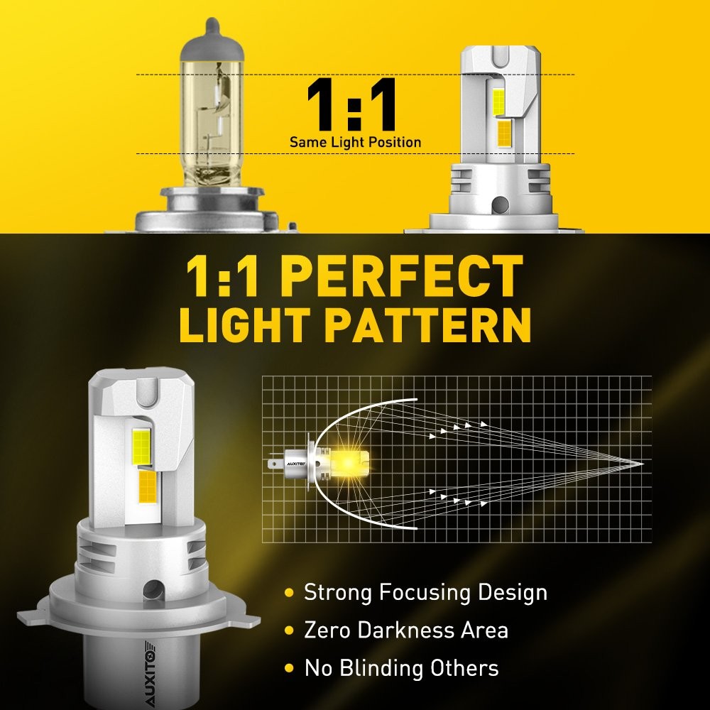Dual Color H4 9003 Headlights LED Bulb Kit Super Bright Yellow+White Combo EXD