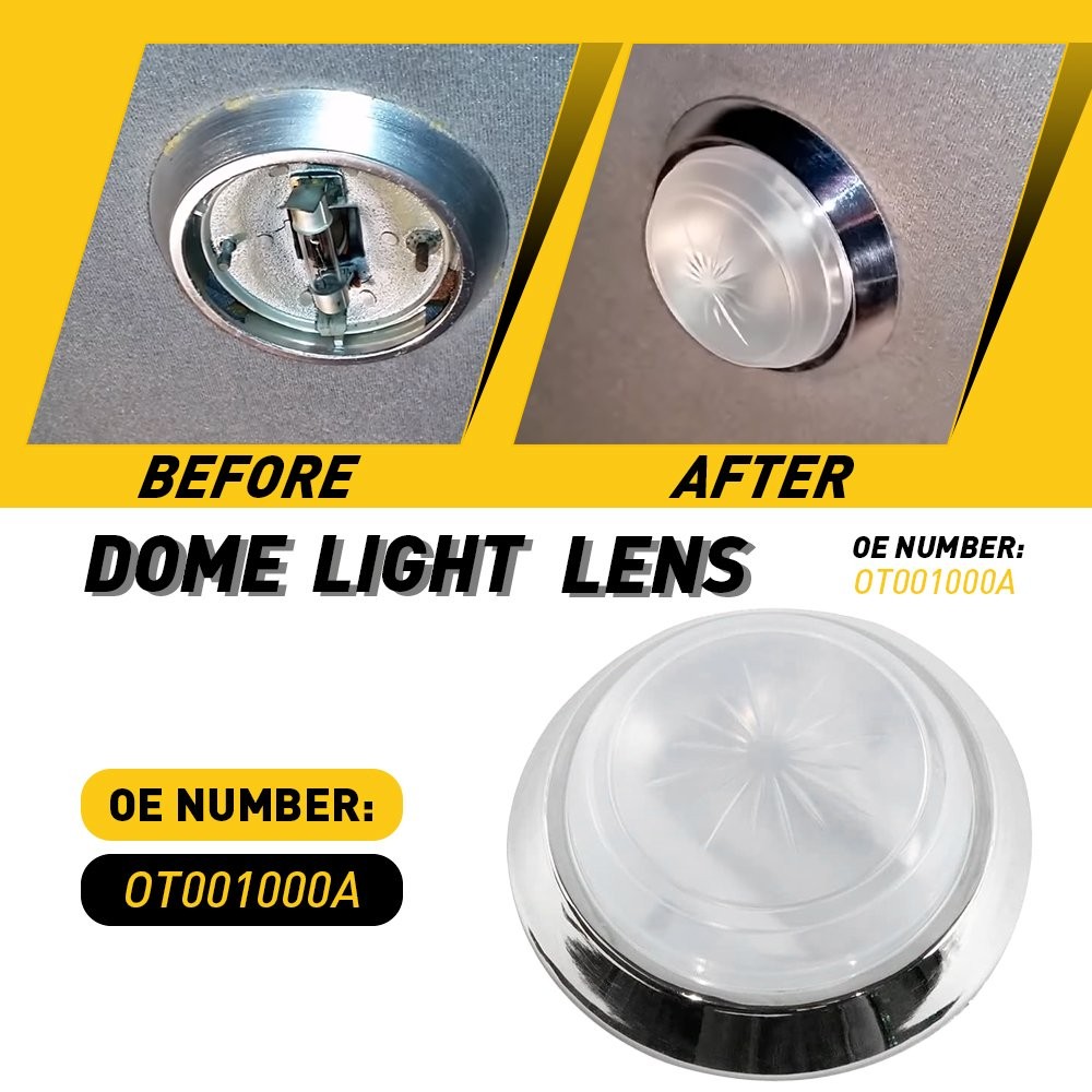 Dome Light Cover For For Many GM vehicles 1970-1981 OT001000A Chrome Housing EH