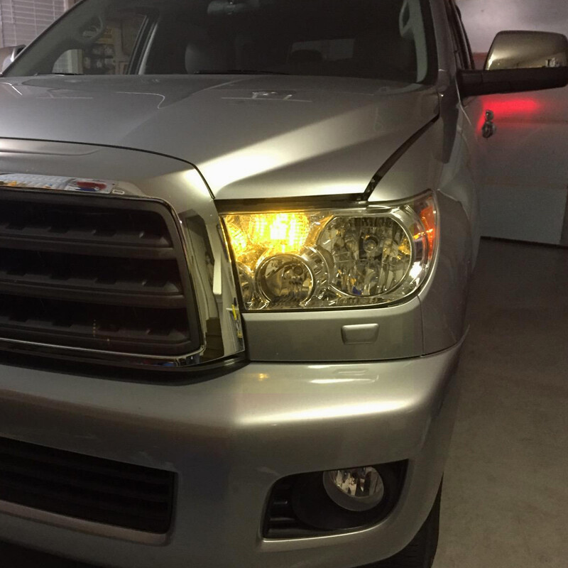 2PCS Golden Yellow 7440 7440A 992 Car Truck LED Turn Signal Light Bulbs W21W T20