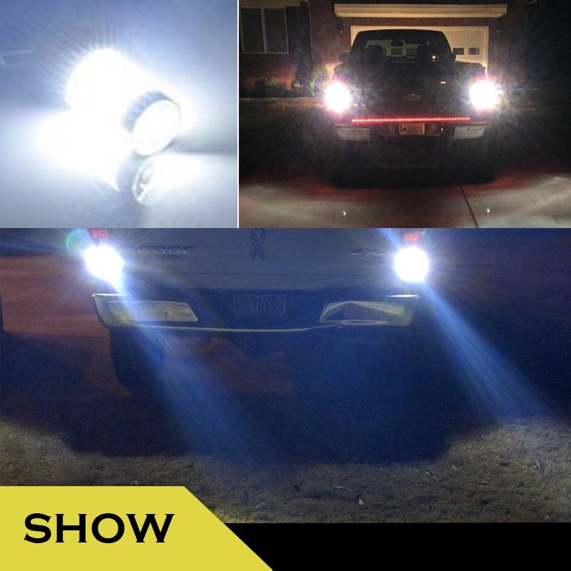 3157 3156 6000K High Power LED Projector Reverse Backup Light Bulb 2800LM 2/4x