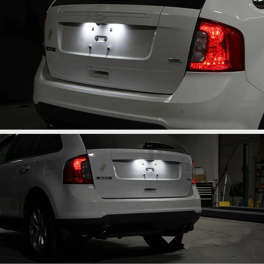 [BRIGHT WHITE] Fit Ford Edge/EcoSport XJ Jaguar LED Plate License Lights Housing