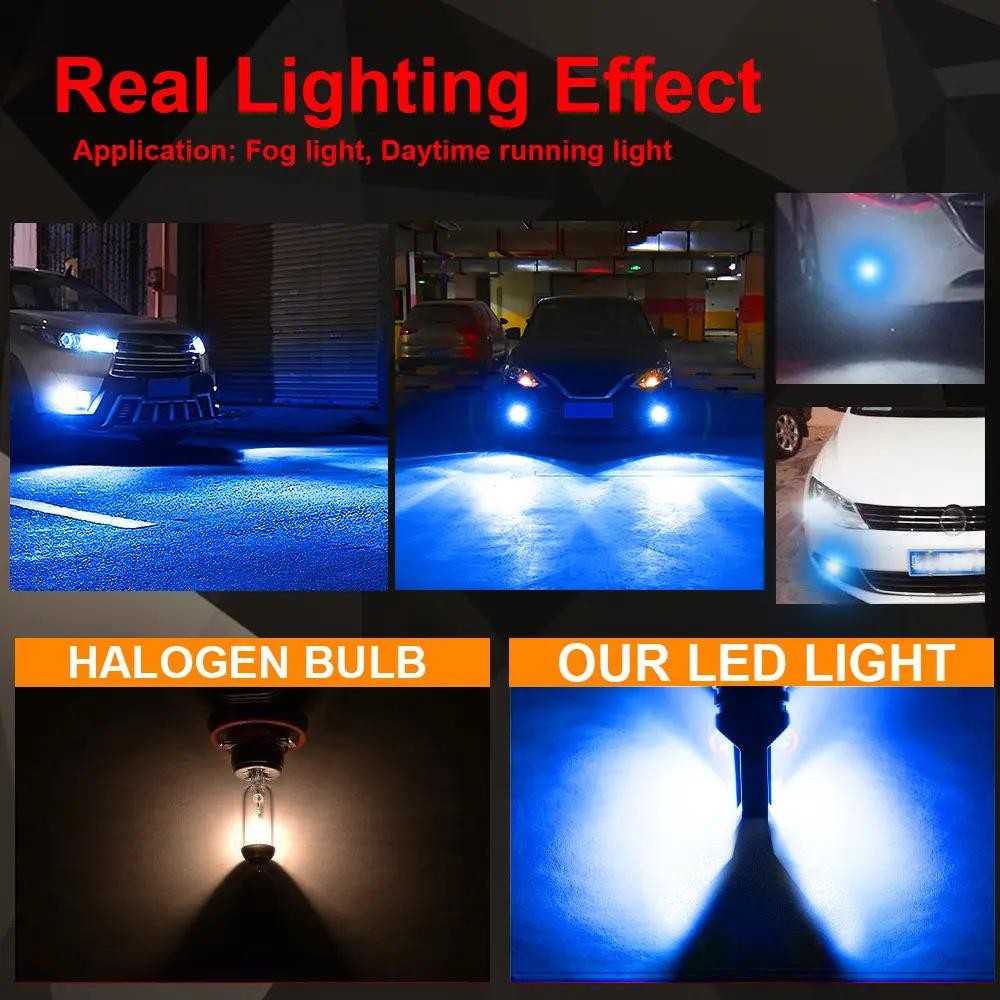 H11 LED Headlight Bulbs Kit ICE Blue 8000K Super Bright 330000LM High Low Beam