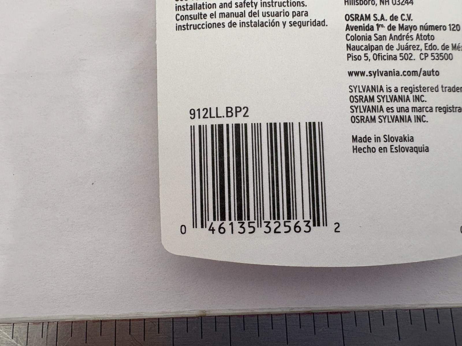 (2) NEW Sylvania 912 Long Life Miniature Bulbs Wedge 912LL – CLEAR (1 x 2pk)