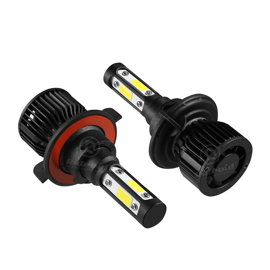pair 4-sides H13 9008 LED Headlight Kit 2400W 6000K 360000LM Hi/low Beam Bulbs