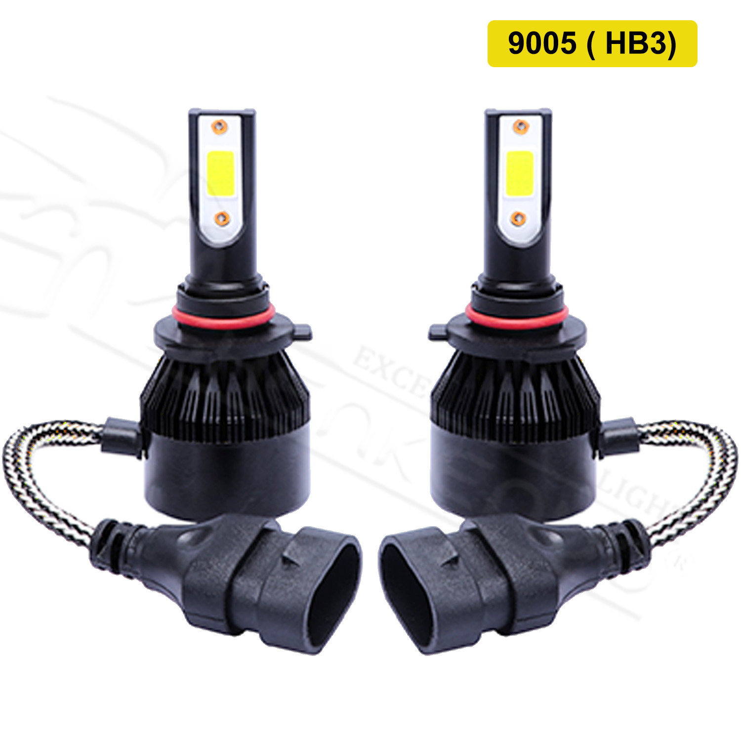 4x Combo 9005 9006 LED Headlight Bulb 360 Degree Adjustable Highlight Series