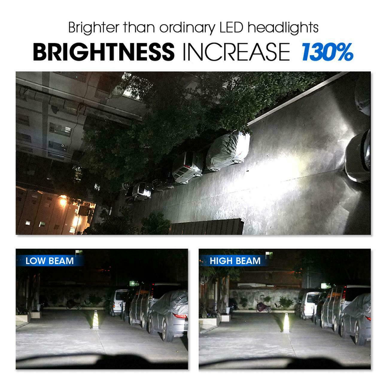 9012 4 Sides LED Headlight Bulbs Kit Super White 6000K for Toyota RAV4 2016-2018