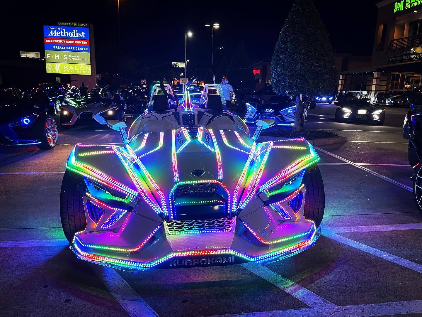 16PCS Quad Row 1/2/3/4/5/6.5FT Dream Color CHASING Slingshot Hood Light Strips