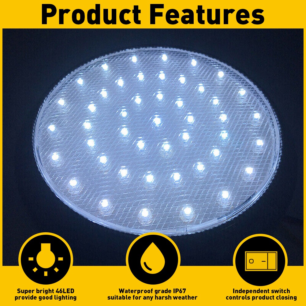 46 LED Auto Car Interior Dome Roof Light Truck Ceiling White Lamps Universal M