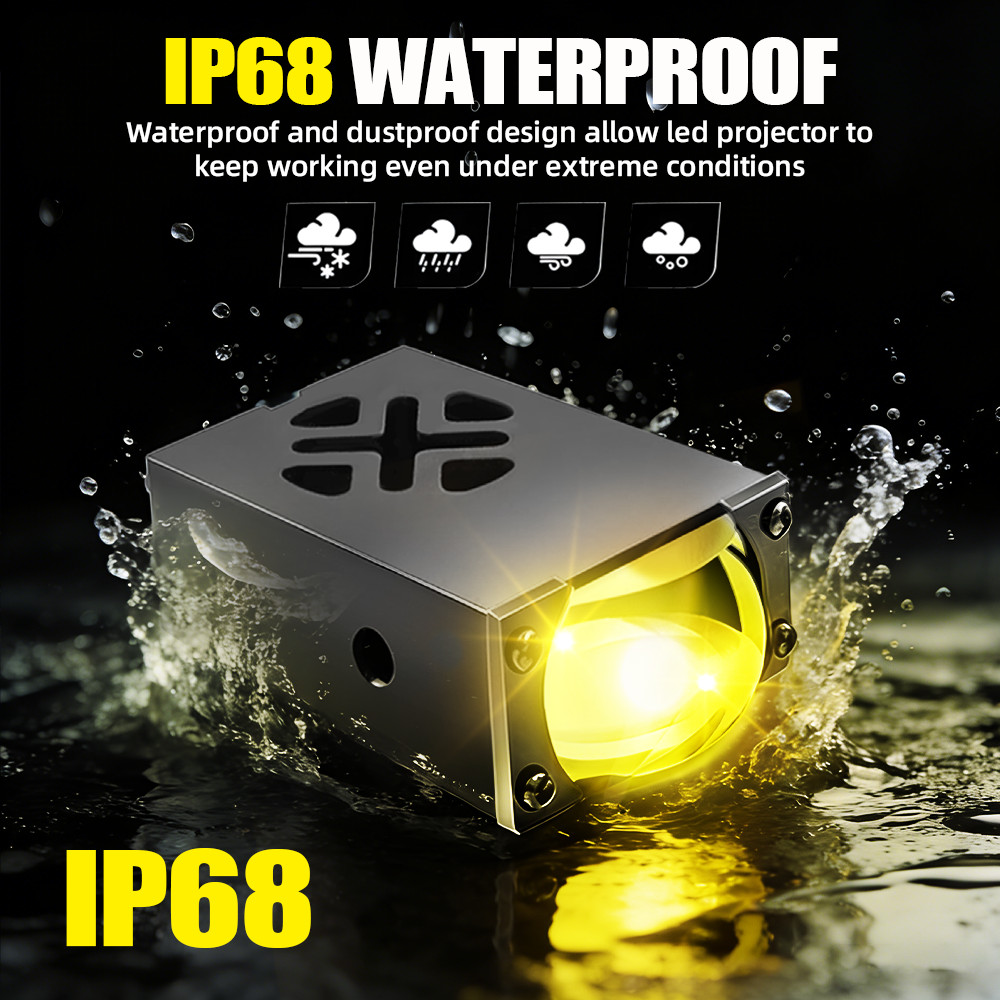 Super Bright White/Yellow Front Grill Driving Lights Mini Projector Fog Lights