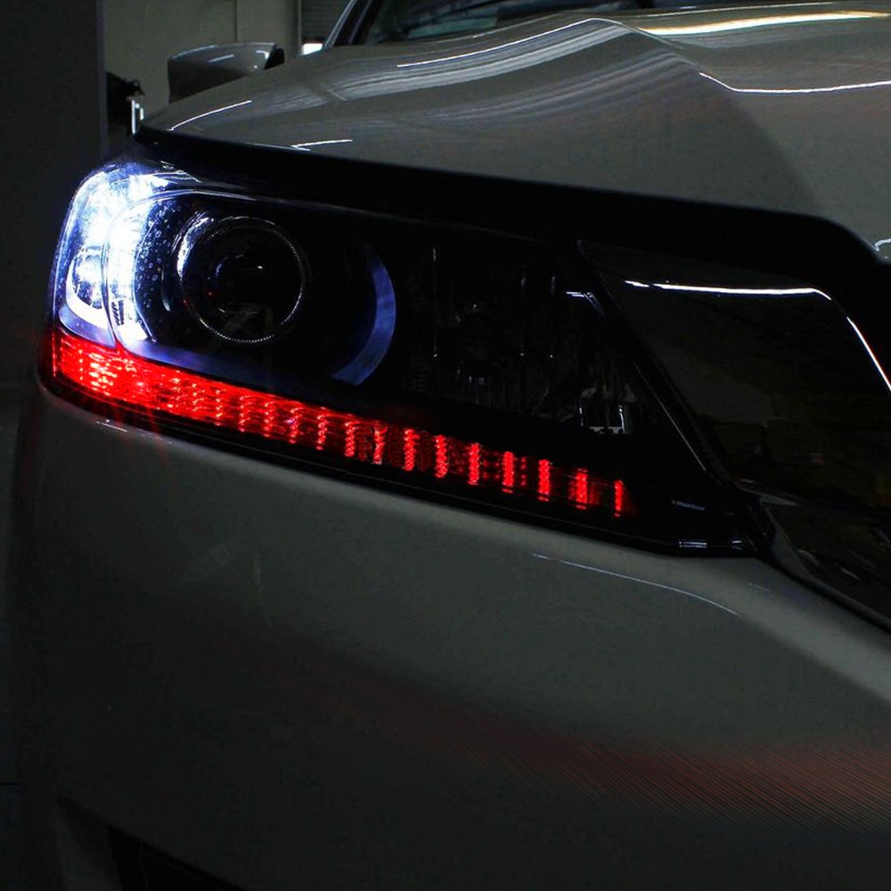 2 Brilliant Red LED Lights Fit for 2013-2015 Honda Accord Headlight Strip Bulbs