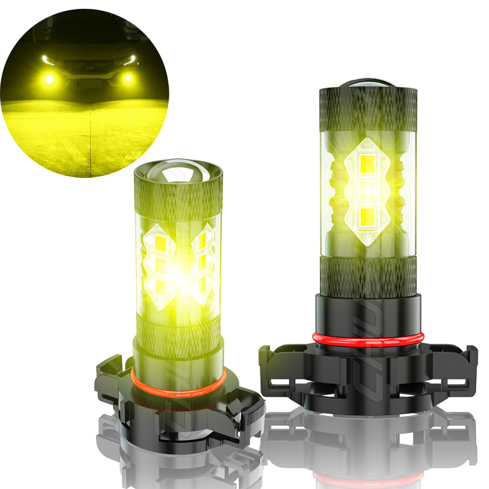 Pair 160W Fog Lights For DODGE Grand Caravan 2010-2019 3000K Yellow LED Bulbs