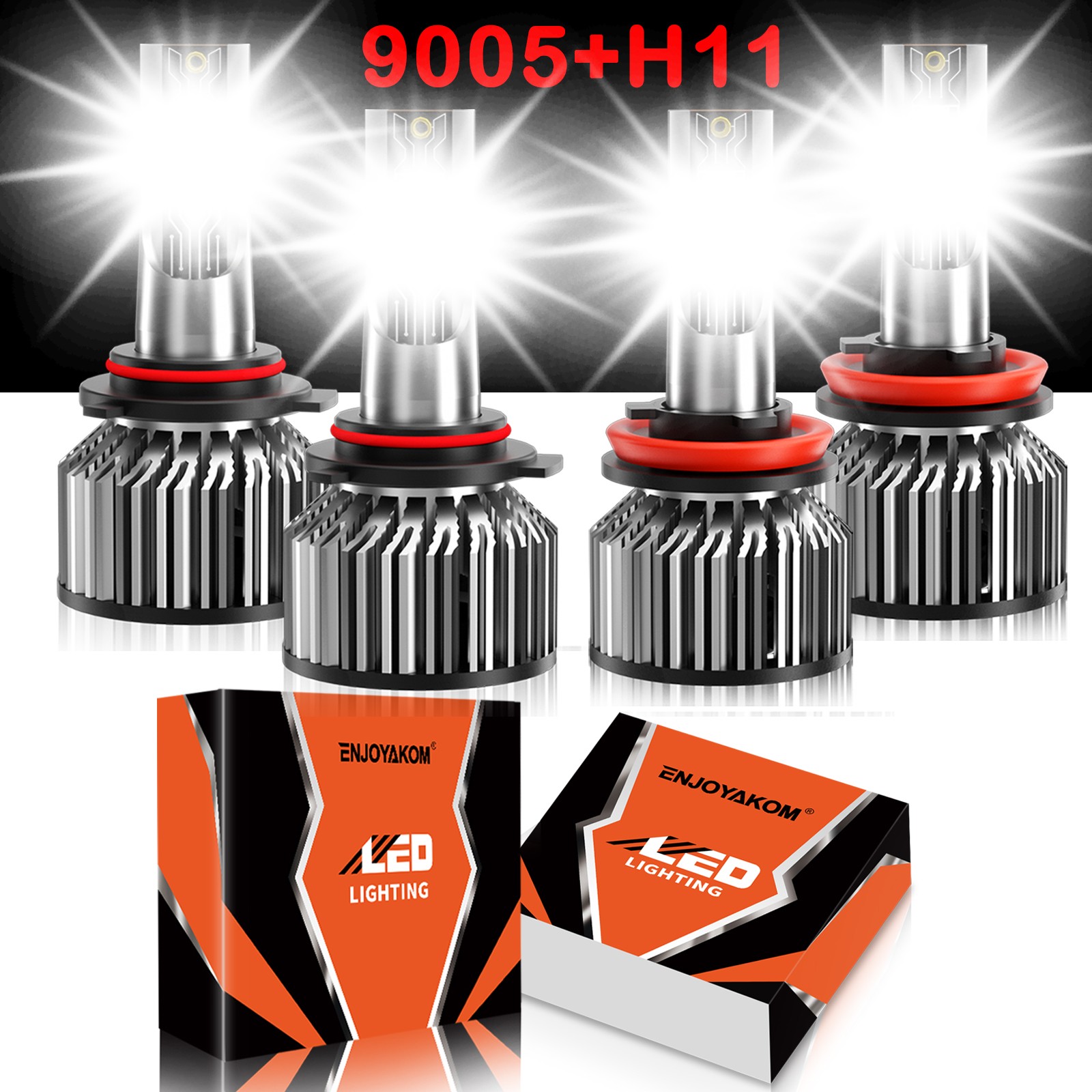 For Toyota Camry 2007-2014 LED Headlight Bulbs Kit High / Low Beam Super Bright