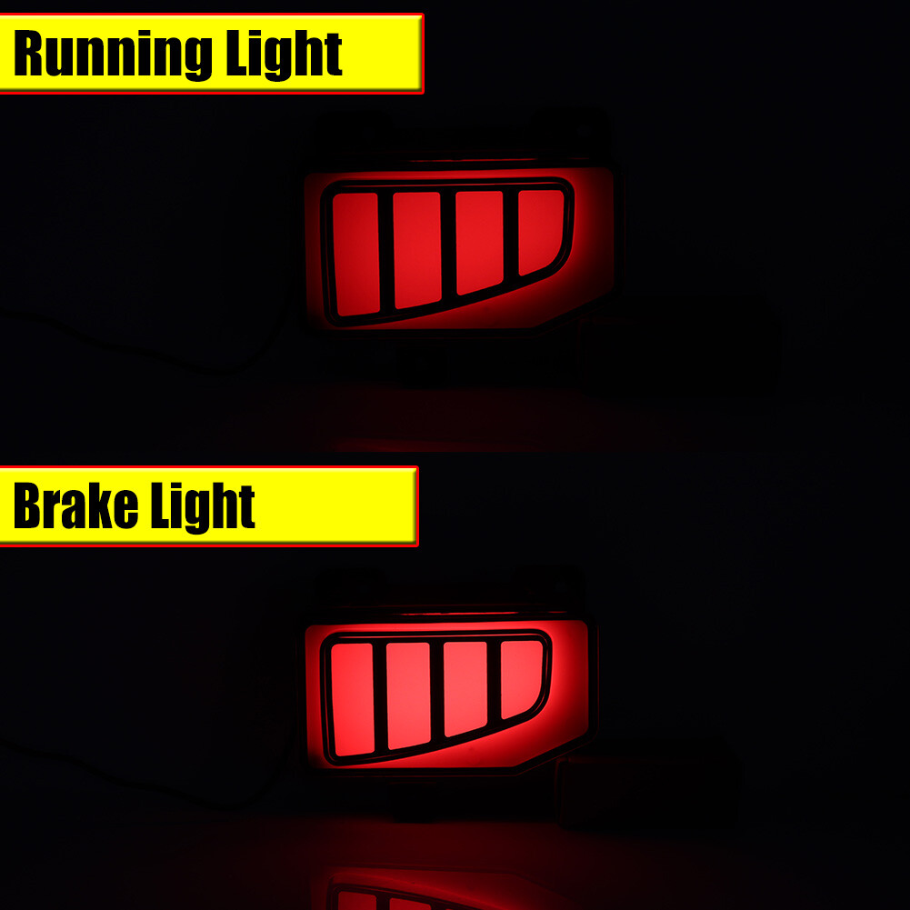 Smoked Bumper Reflector LED Tail/Brake Sequential Signal For Jeep Gladiator JT