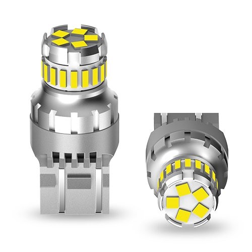 2PCS 7443 7440 23SMD Backup Reverse Tail Signal LED Light Bulb white 6500K DRL