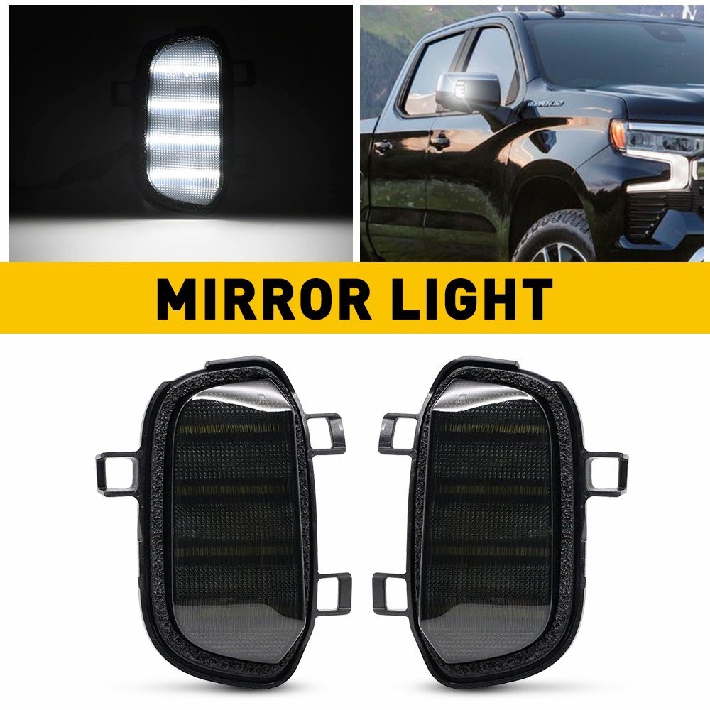 LED Side Mirror Light Puddle Lamp For Chevy GMC Silverado Sierra 1500 2019-2021