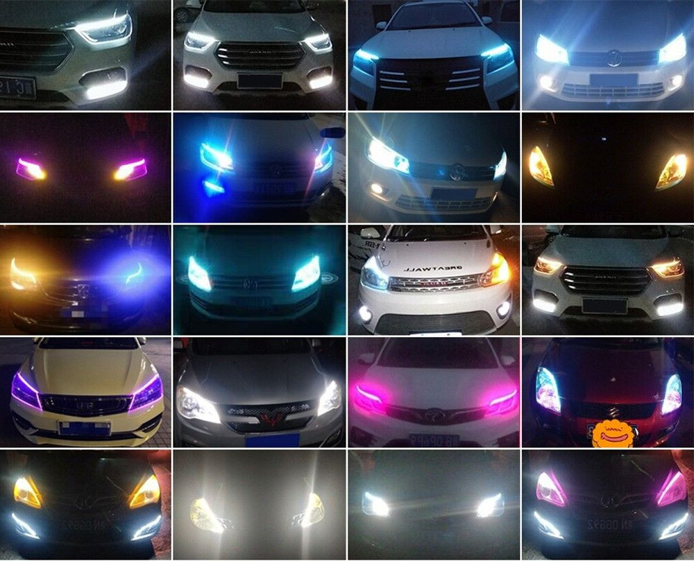 BT RGB Neon Charm Dynamic Magic Color 24″ Strips Flow Chase Indicator for Toyota