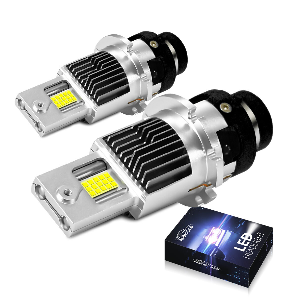 D2S D2R D2C D2H LED Combo Headlight Kit Bulbs 10000K High Low Beam 36000LM