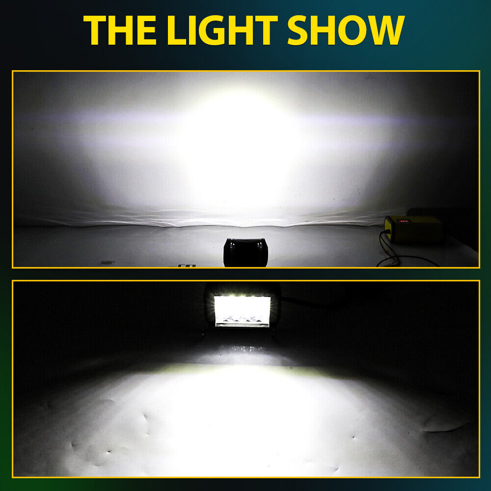 10X 4 Inch LED Work Cube Light Bar Pods fog Lamps for Pickup SUV UTV 4WD offroad