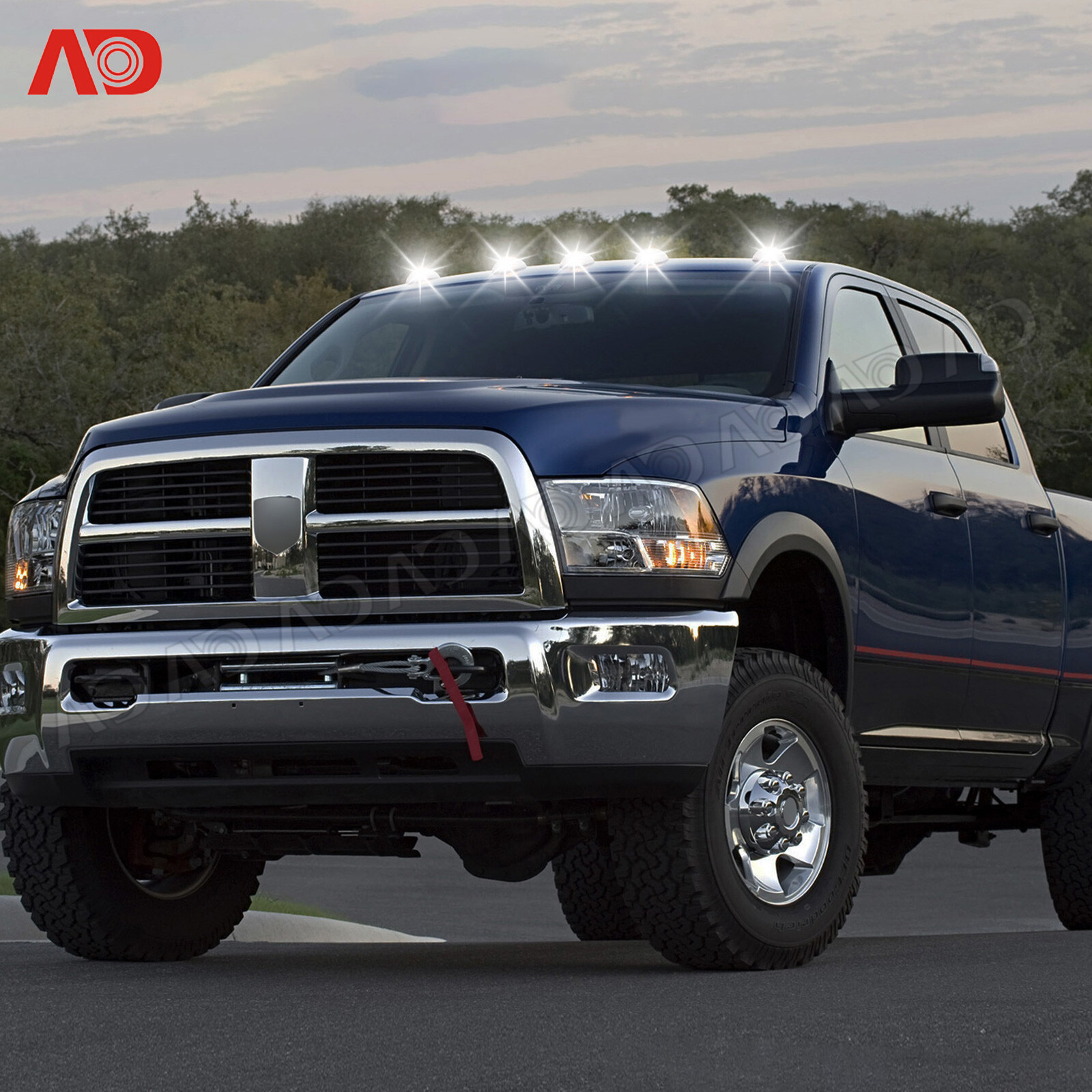 White LED Cab Roof Marker Running Light For Dodge Ram 1500 2500 3500 4500 5500