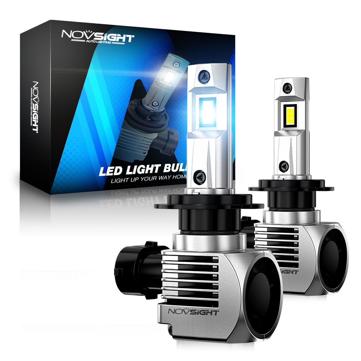NOVSIGHT H7 LED Headlight Bulbs 90W 20000LM 6500K Super Bright Error Free Canbus