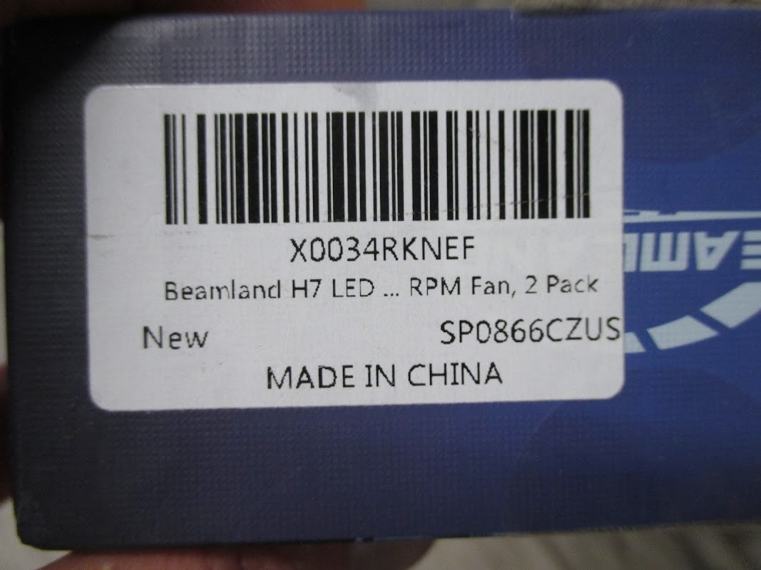 Beamland H7 LED Headlight Bulbs High Low Beam Fan Cooled | Open Box
