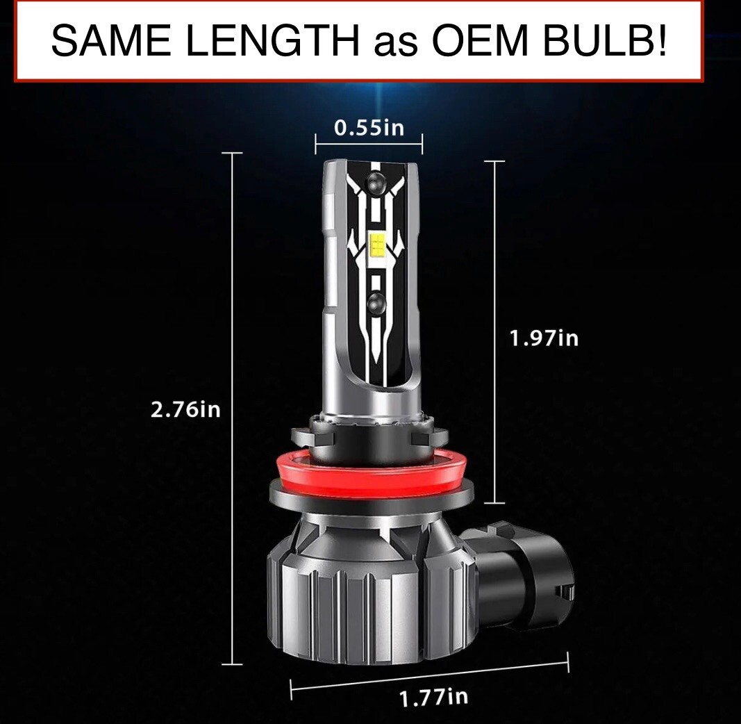 High + Low Beam Set For Chevy Colorado 2025 2026 Trail Boss Led Headlight Bulbs