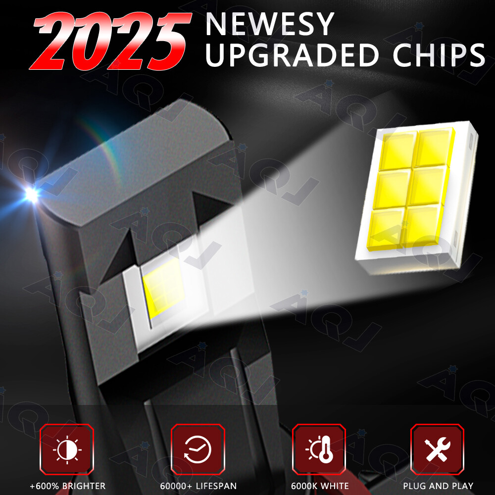 For Chevy Tahoe 2007-2022 4x 9005 H11 6000K LED Headlight Bulbs Hi-Low Beam