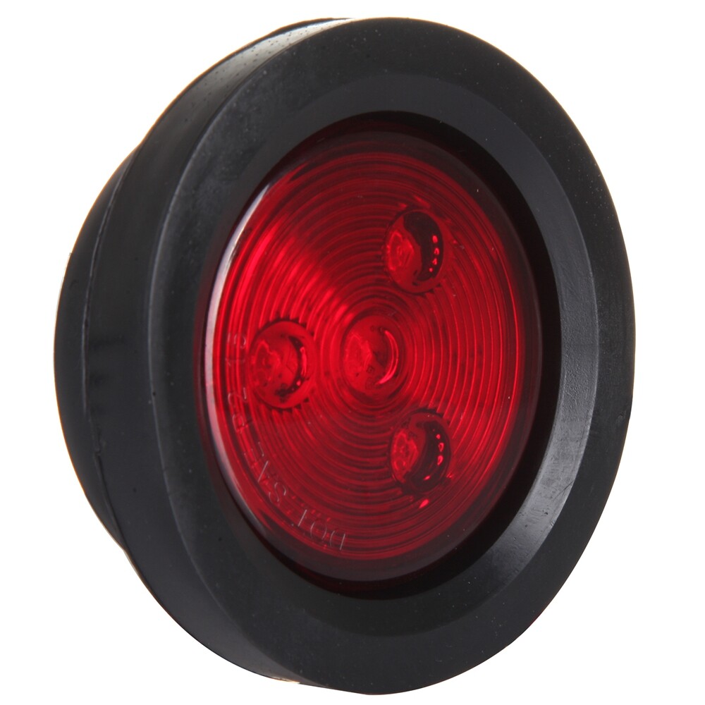 12X AMBER RED 2.5 INCH ROUND 4 LED LIGHT TRUCK TRAILER SIDE MARKER CLEARANCE