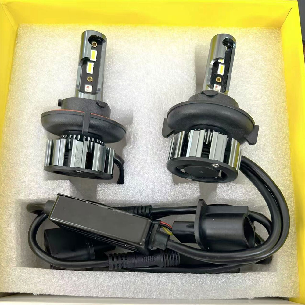 2pcs 9008 LED RGB W+ Multicolor High Low Beam Light Bulb For 07-22 Jeep Wrangler