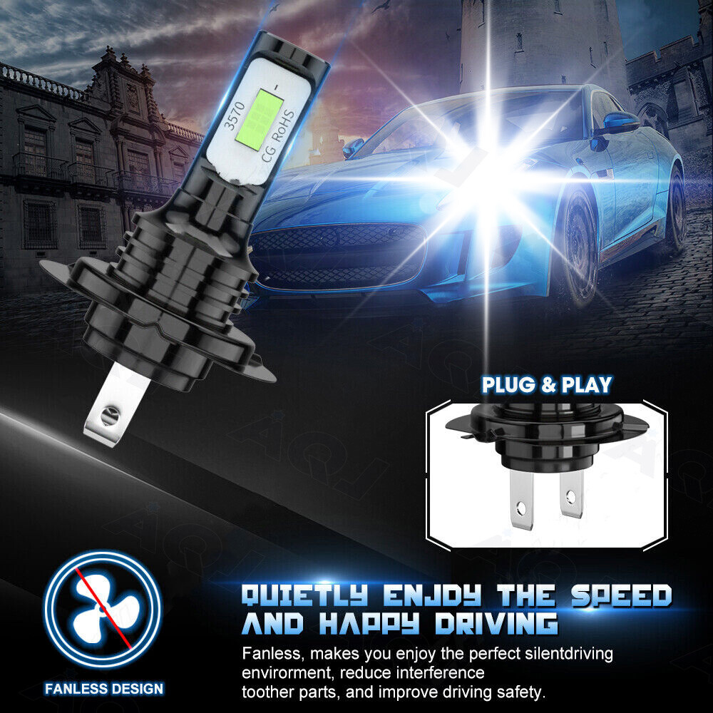 H7 LED Headlight Bulb Super Bright High Low Beam Conversion Kit 5Years Warranty