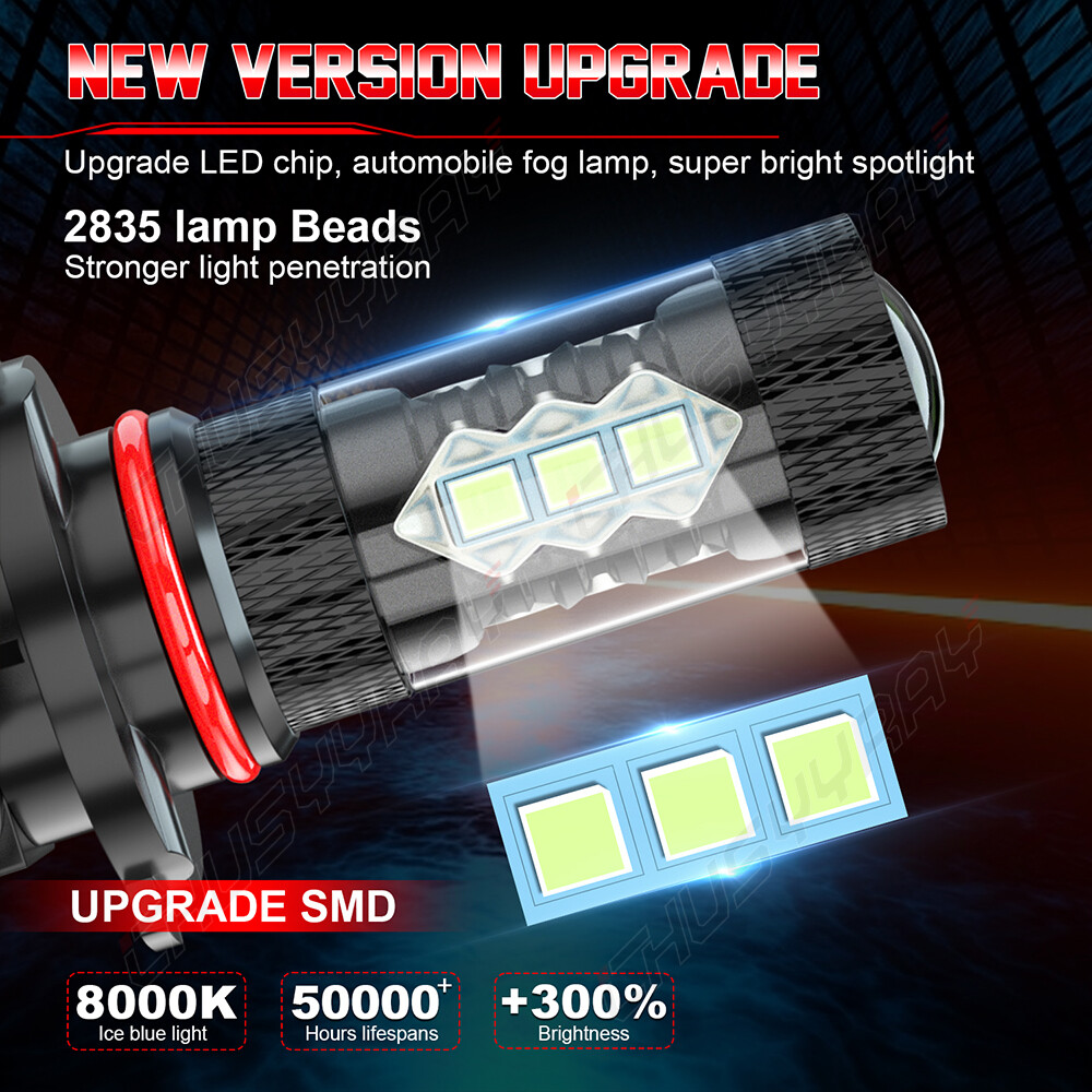 Fit For Chevrolet Silverado 1500 2003-2006 Ice Blue LED Fog Lights Kit Bulbs