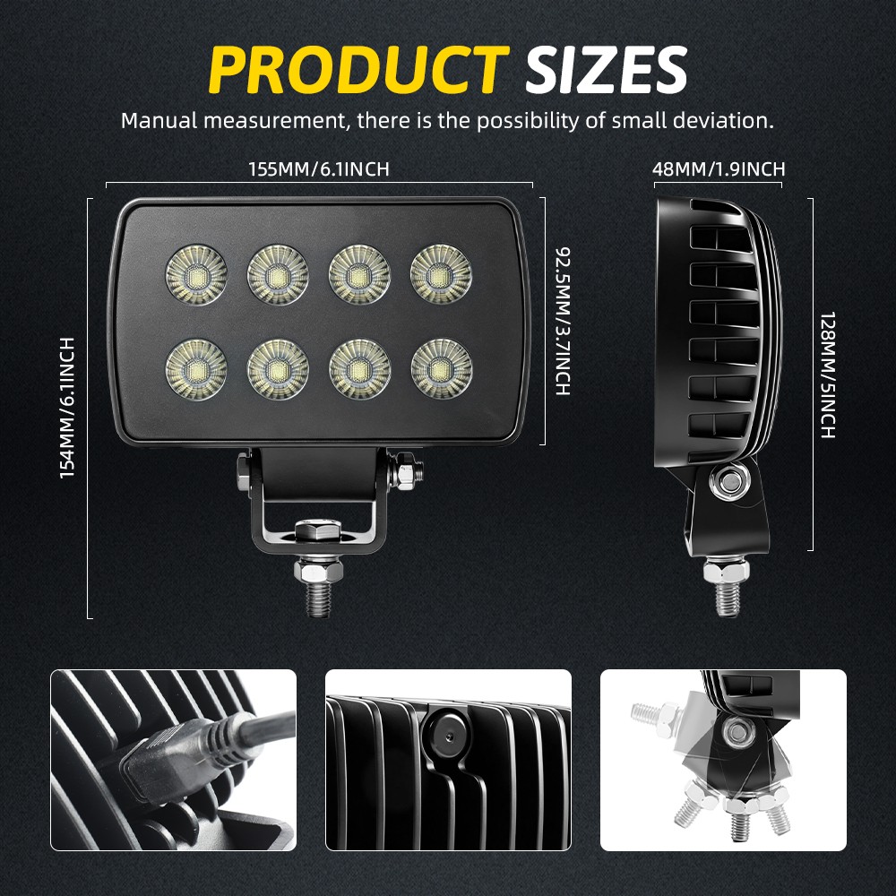 1/2/4/10PCS 6″ LED Work Light Pods Super Bright Combo Beam Offroad Driving Lamps