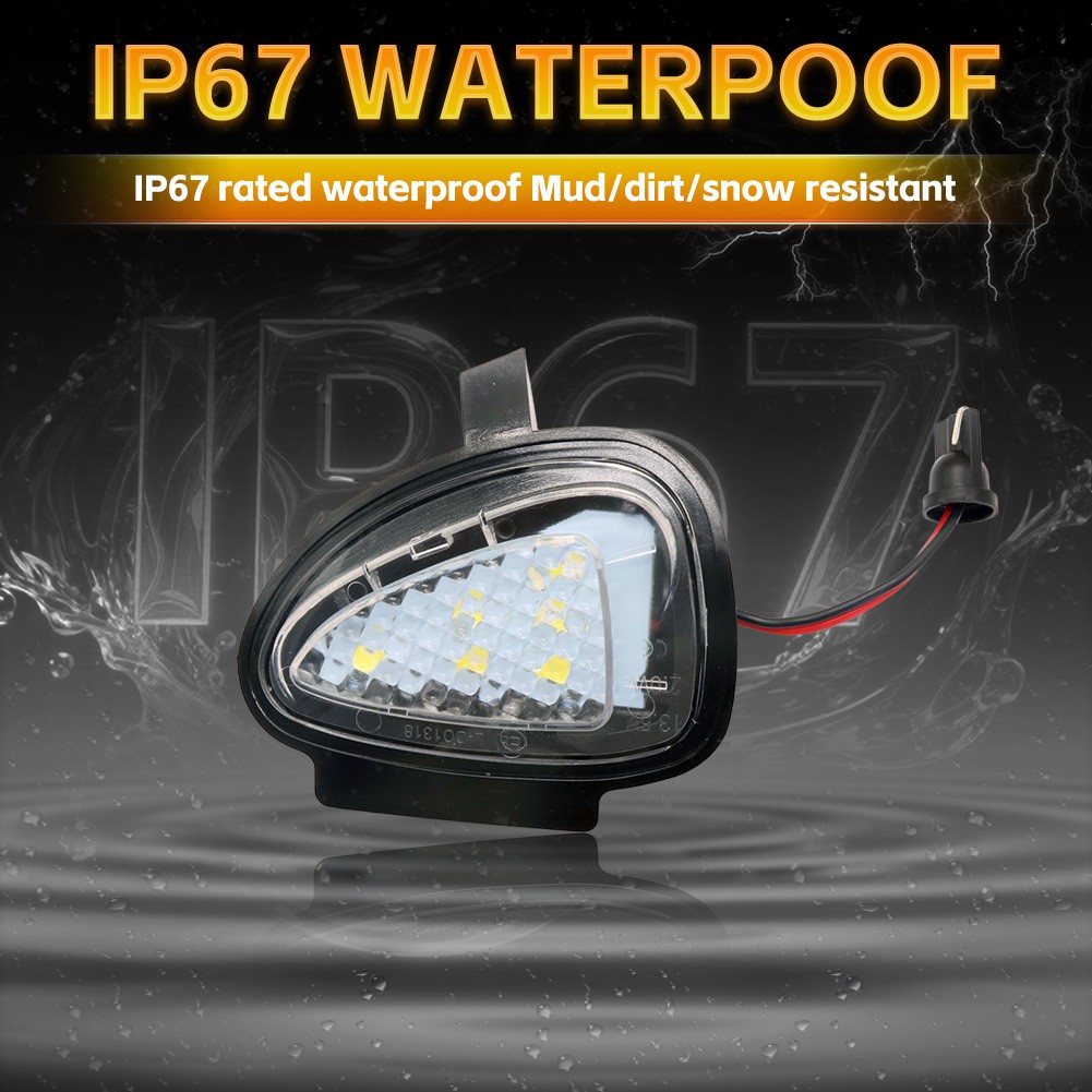 2Pcs For Volkswagen MK6 Golf GTi 2008-2014 LED Under Mirror Side Puddle Lights