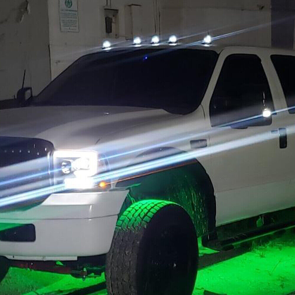5Pcs Clear Lens White LED Cab Roof Marker Lights For Ford F-250 E-350 Super Duty
