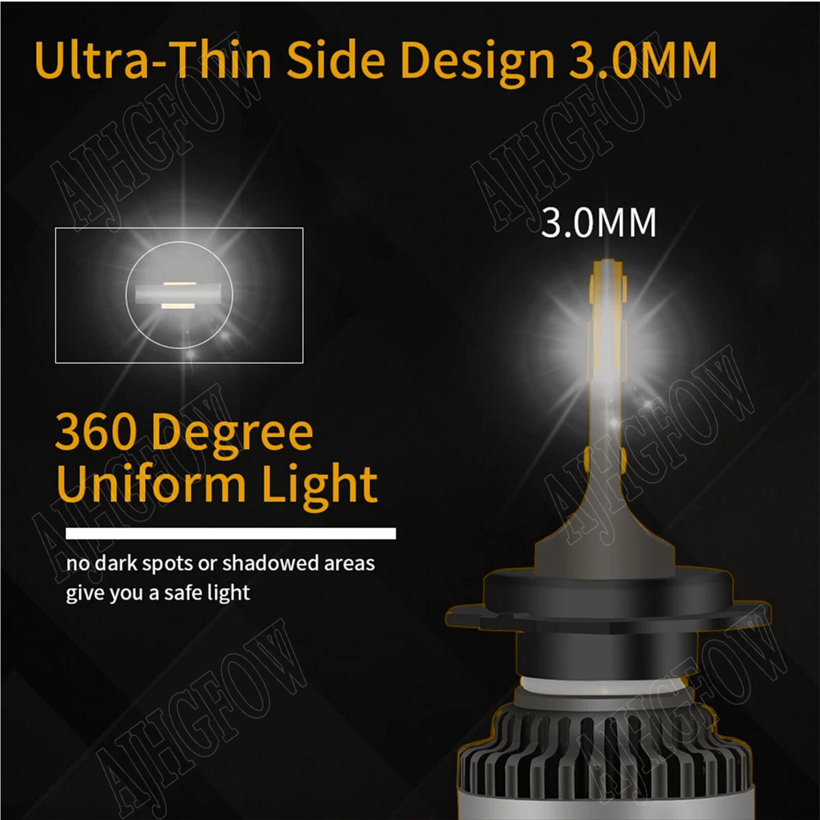 For Honda Accord 2013-2015 LED Headlights Bulbs Kit High/Low Beam + Fog Light