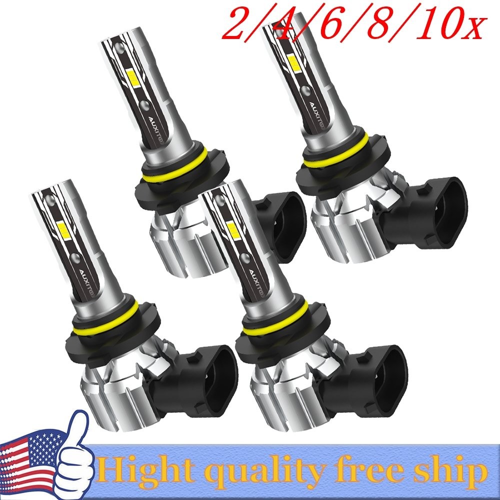4/8X 9005 9006 LED Combo Headlight bulb High Low Beam 6000K Super White Bright A
