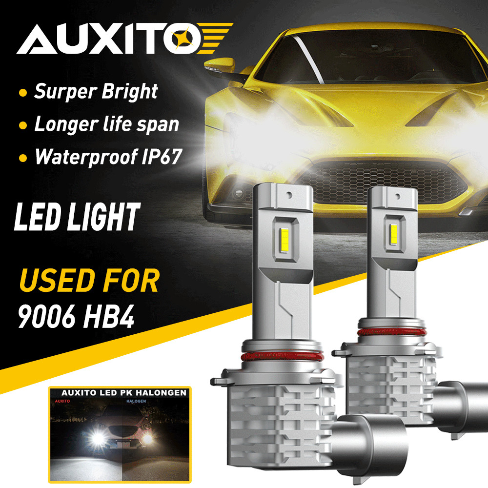 AUXITO 9006 LED Headlight Bulb Conversion Kit Beam Low White Super Bright 6500K