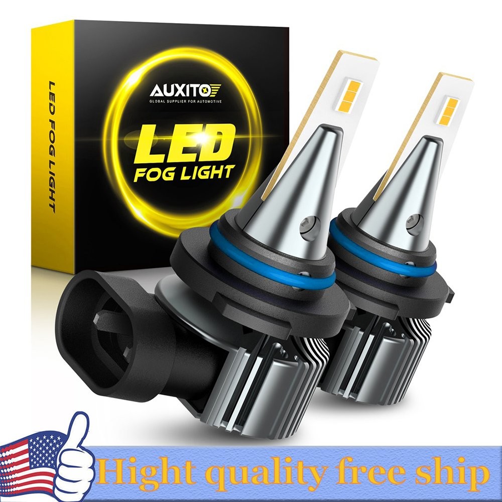 Canbus 100W 9006 HB4 LED Fog Light Lamp 3000K Yellow Fanless Free Return 1/2set