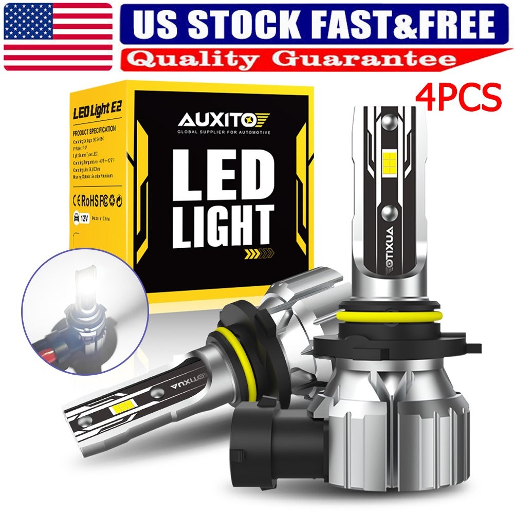 AUXITO CANBUS 40000LM 6500K White 60W HB3 9005 LED Headlight Bulb High Low Beam