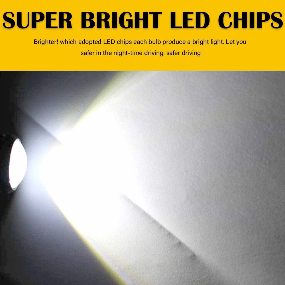 10X White 12V For Eagle Eye LED Daytime Running Drl Backup Light Car Rock Lamp