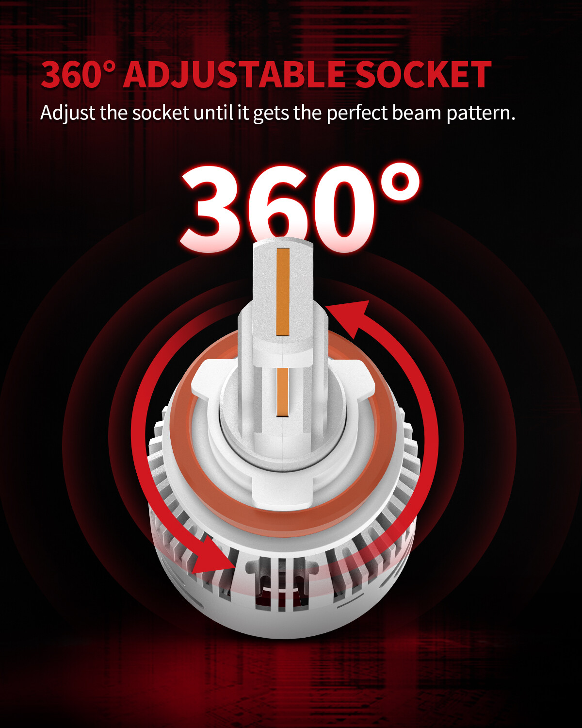Lasfit H16 LED Headlight Bulb Fog Light 6000K 60W 6000LM Bright White Plug&Play