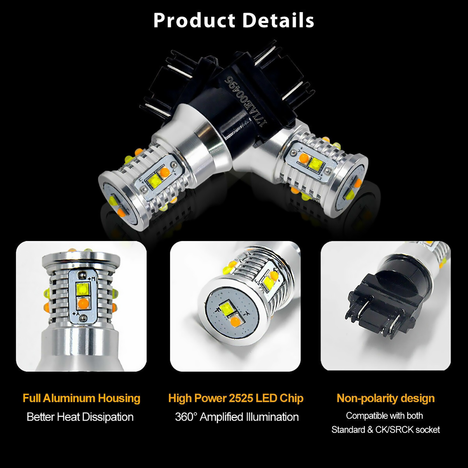 1000LM Lumens LED Turn Signal Light Switchback for Chevy Silverado 1500 99-13 z
