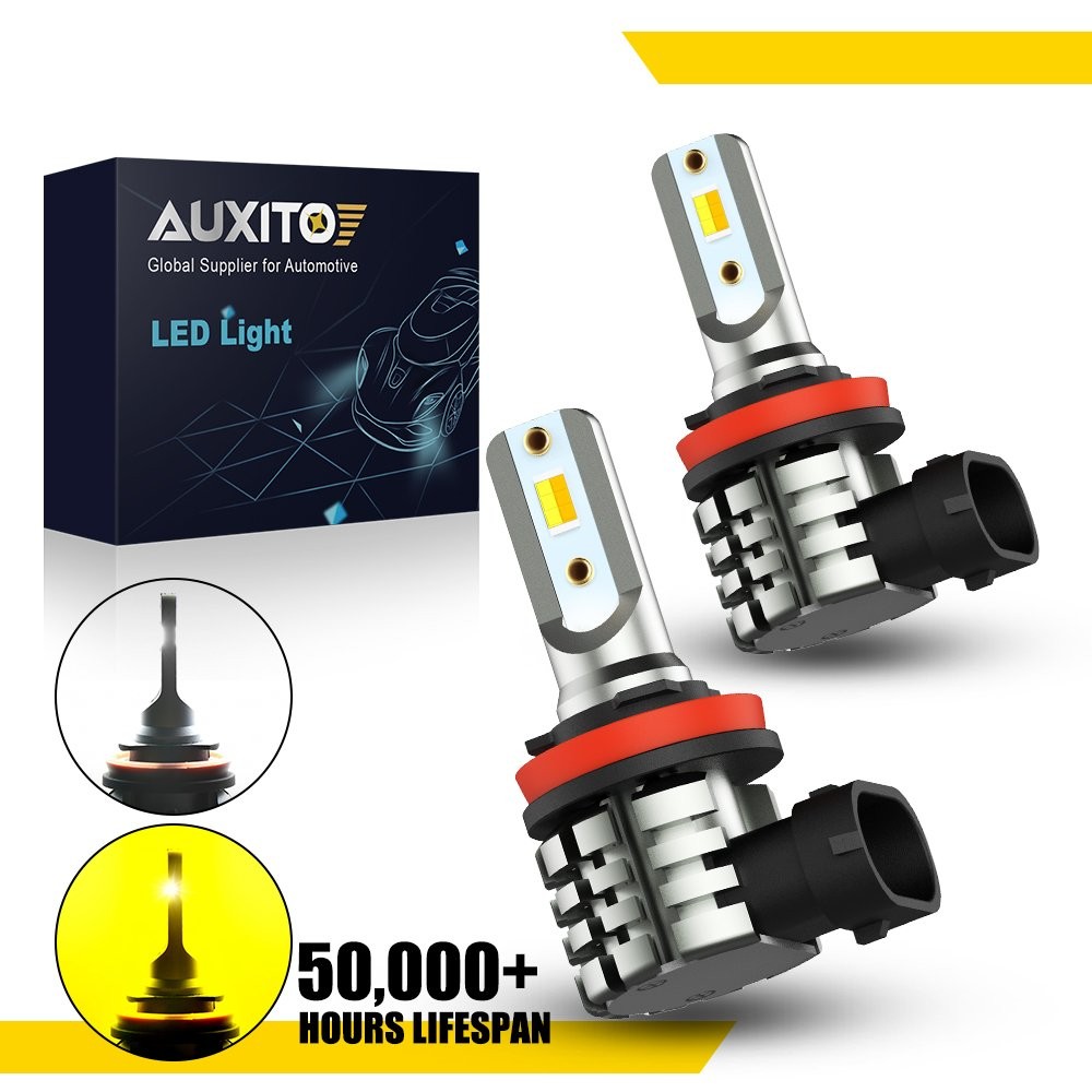 H11 H8 H16 Switchback LED Amber 3000K+White 6000K Dual Color Fog Light Bulbs