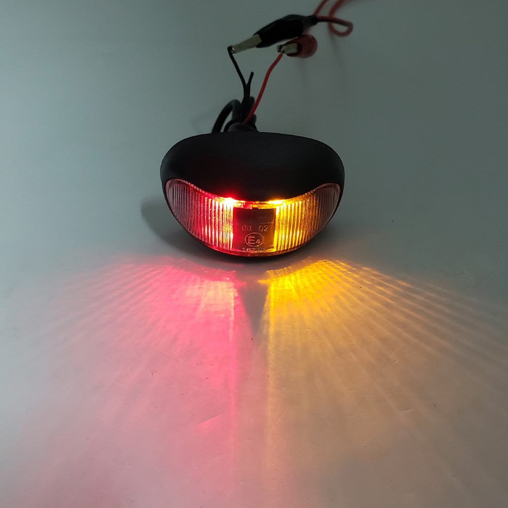 1pcs 2 LED Side Marker Trailer Lights For Truck Trailer RV Boat Red & Yellow