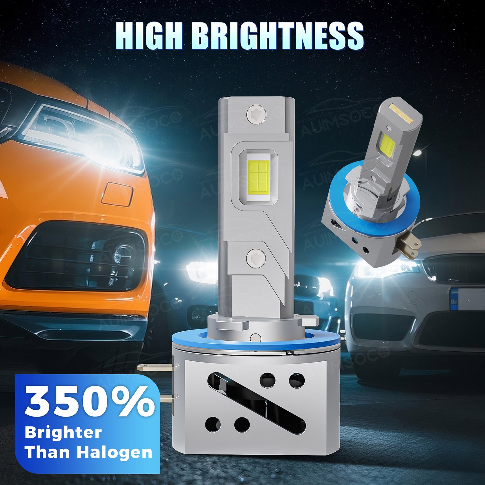 For 2007-2015 Kia Optima H11B LED Headlight Low Beam Bulbs Kit White 50000 hours