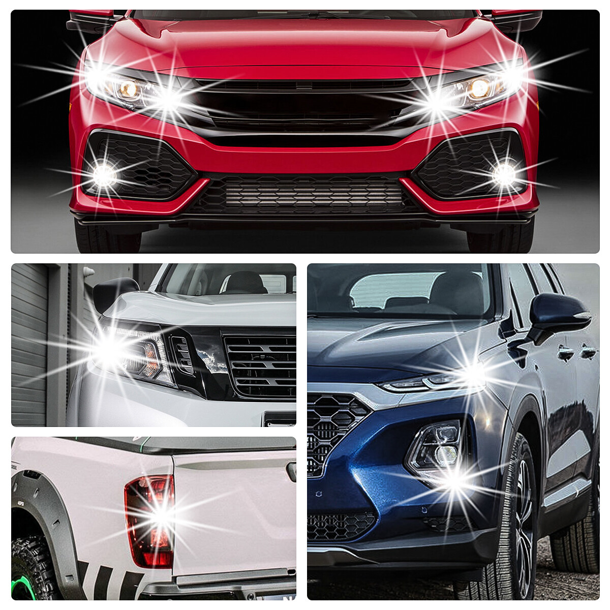 160W 8 HID Bulbs Strobe Lights Kit Hide-A-Way Emergency Hazard Warning Headlight