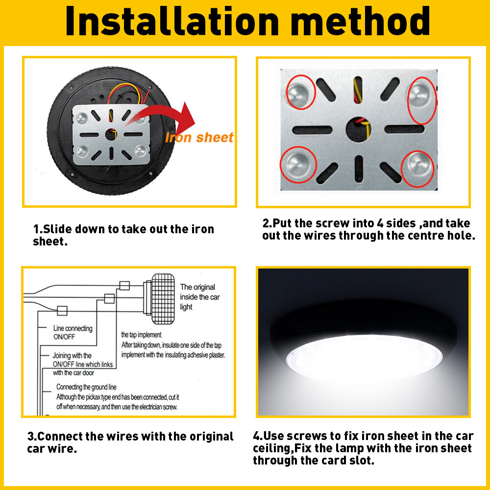 46-LED Car Vehicle Interior Indoor Roof Ceiling Dome Light White Lamp Universal