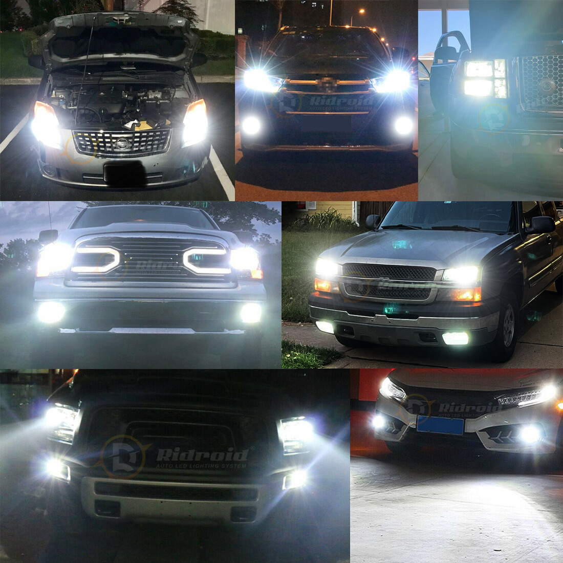 2x 9012 LED Headlight For Chrysler 200 300 2011-2015 Hi/Lo Beam 6000K White Bulb