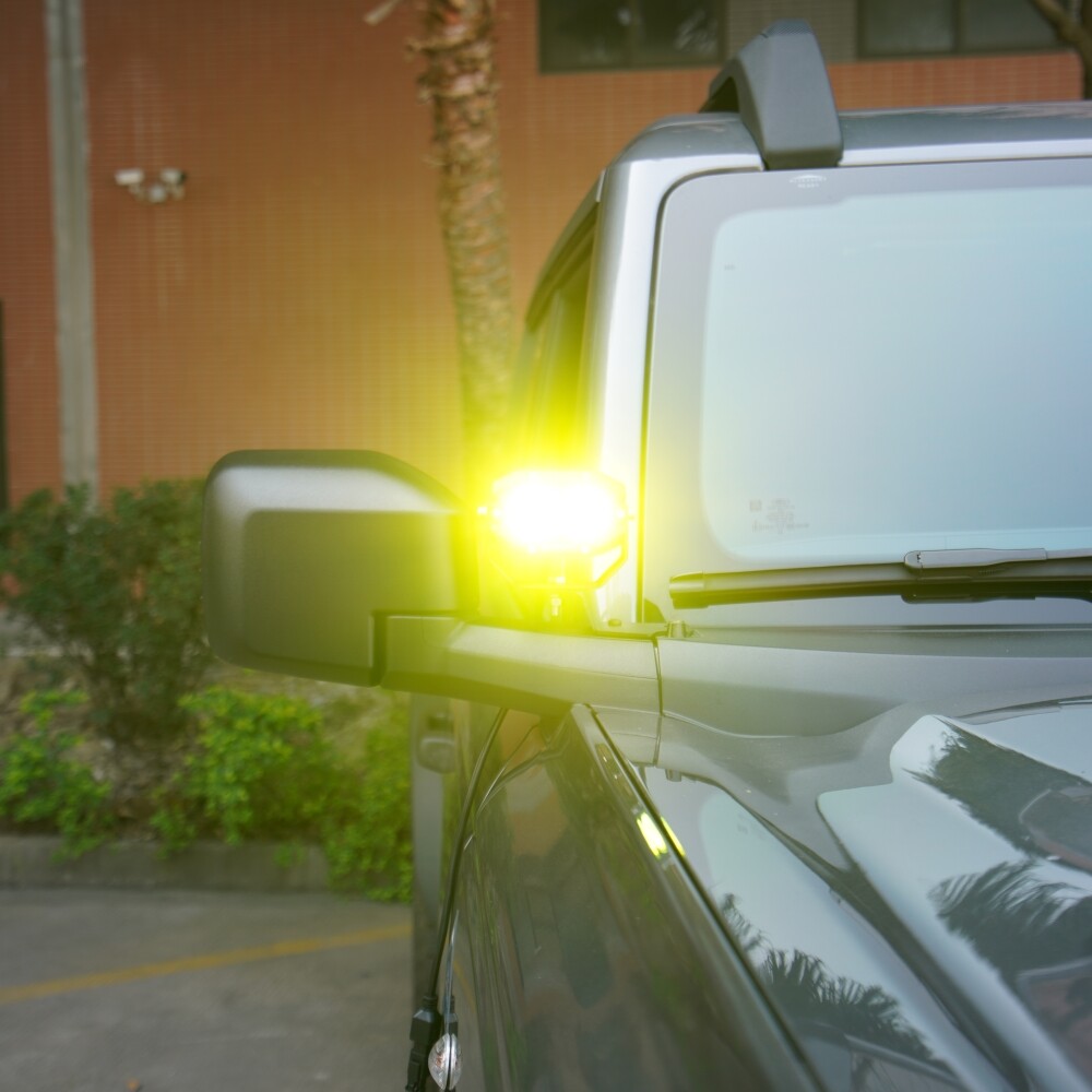 AUXBEAM 4″ LED Pods Light Bar Amber Yellow Fog Lamp Offroad Driving Truck ATV